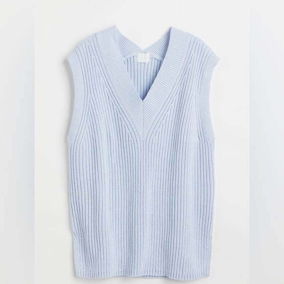 H&M Rib-knit Sweater Vest in Light Blue - Picture 3 of 7